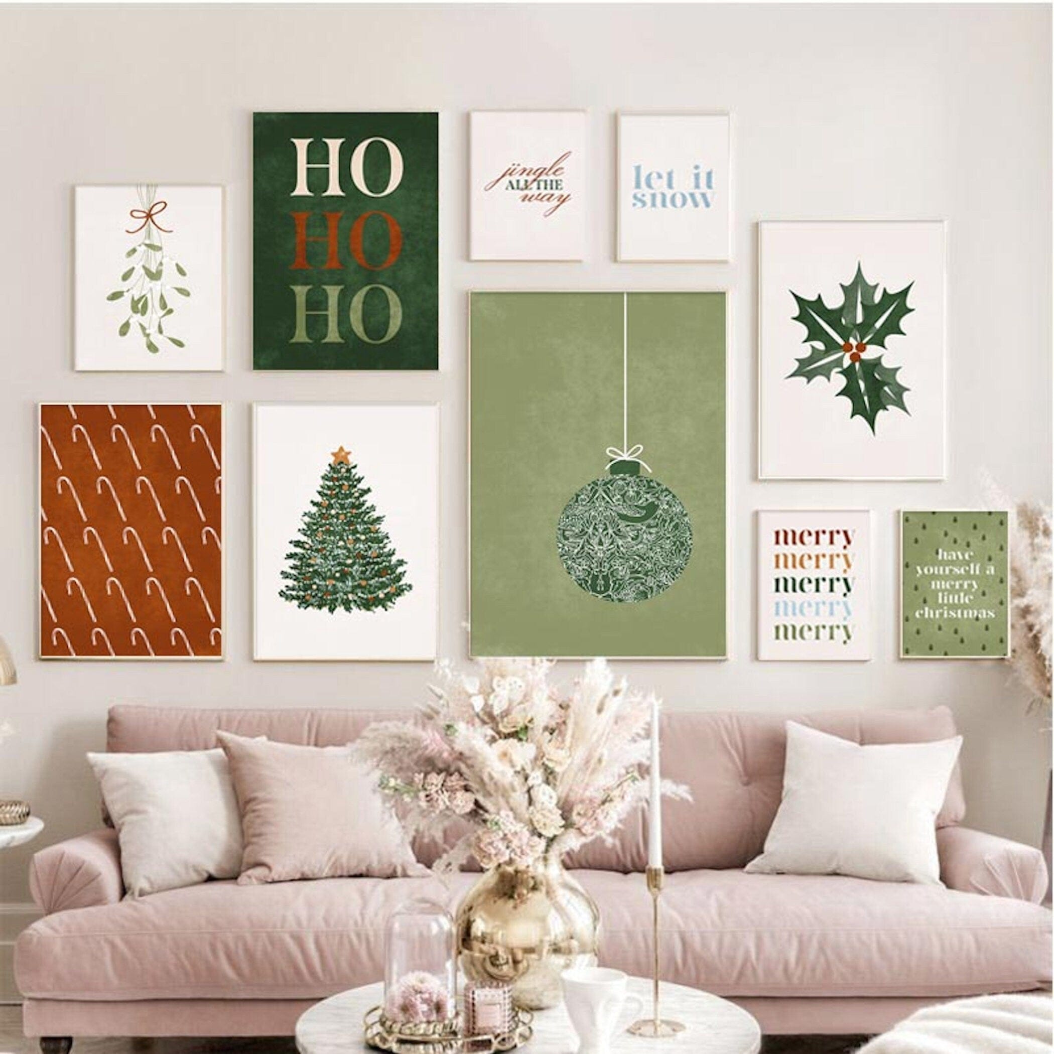 Poster Weihnachtesbaum mit Geschenken als Deko Print ohne Rahmen-1